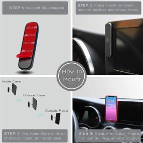 img 1 attached to 📱 Power Frenchie - Premium Magnetic Phone Mount with Ultra Strong Magnets for Home, Office, Car - Sleek Slim Profile & Easy Peel Off Backing