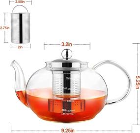 img 1 attached to COPOTEA Stainless 🍵 Steel Borosilicate Stovetop Removable