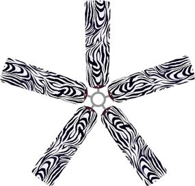 img 1 attached to 🦓 Zebra Print Ceiling Fan Blade Covers by Fan Blade Designs