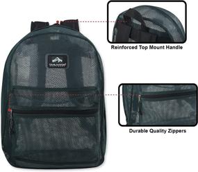 img 3 attached to Trailmaker Transparent Backpack School Shoulder Backpacks for Kids' Backpacks