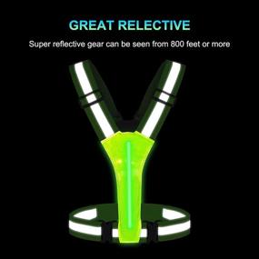 img 3 attached to 🔦 Stay Visible and Safe with our USB Rechargeable LED Reflective Vest for Running, Cycling, and More!