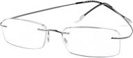 👓 flexible rimless reading glasses with enhanced specifications logo