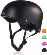 🎢 adjustable adult and kids skateboard helmet - ideal bicycle helmet for men, women, boys, and girls. perfect for bike riding, skating, and skateboarding. logo