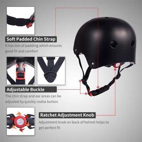 img 2 attached to 🎢 Adjustable Adult and Kids Skateboard Helmet - Ideal Bicycle Helmet for Men, Women, Boys, and Girls. Perfect for Bike Riding, Skating, and Skateboarding.