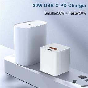 img 3 attached to 20W USB C Charger with 2 Ports - Mini PD/QC3.0, Power Adapter for iPhone 12/12 Mini/12 Pro/12 Pro Max/11 Pro Max, iPad Pro, Samsung Galaxy