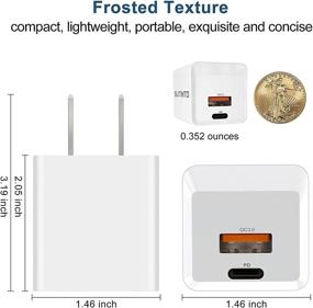 img 2 attached to 20W USB C Charger with 2 Ports - Mini PD/QC3.0, Power Adapter for iPhone 12/12 Mini/12 Pro/12 Pro Max/11 Pro Max, iPad Pro, Samsung Galaxy