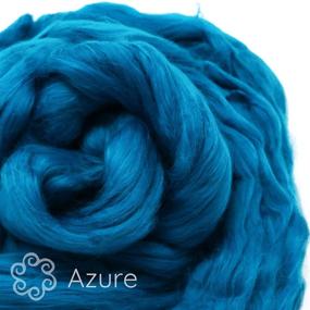 img 2 attached to 🧶 Premium Azure Cotton Fiber for Spinning, Blending, Felting & Fiber Arts: Soft Vegan Combed Top Roving