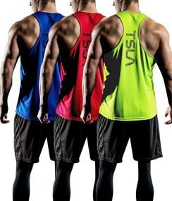 img 4 attached to TSLA Athletic Training Sleeveless Bodybuilding Men's Clothing for Active