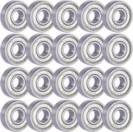 🛼 rollerex 20-pack, 608zz abec-1 wheel bearings (carbon steel) for optimal performance in inline skates, rollerskates, skateboards, ripstiks & more logo