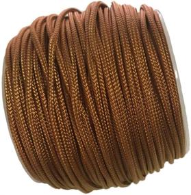 img 2 attached to 👑 Premium Y-Axis Roll of 60 Yards 2.0mm Light Brown (Bronze) Braided Nylon Lift Shade Cord with 6-Pack Brown Wood Cord Knobs + Soft Tape: High-Quality Cord for Smooth Shade Lifting