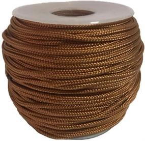 img 3 attached to 👑 Premium Y-Axis Roll of 60 Yards 2.0mm Light Brown (Bronze) Braided Nylon Lift Shade Cord with 6-Pack Brown Wood Cord Knobs + Soft Tape: High-Quality Cord for Smooth Shade Lifting