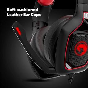 img 1 attached to 🎧 MARVO Gaming Headset: Xbox One, PS4/5, PC | 3D Stereo Sound, LED Light | USB + 3.5mm Jack | Comfortable Leather Ear Pad