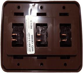 img 1 attached to Brown 12-Volt RV Trailer Camper Triple SPST On-Off Switch with Bezel - American Technology Components