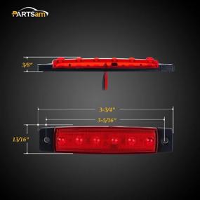 img 3 attached to 🚛 Запчасти от Partsam 10 x 3,8 – Амбер Красные LED маркеры бокового освещения для грузовиков, автобусов, лодок и прицепов – повышение видимости и безопасности!