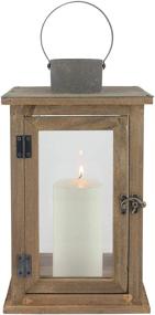 img 2 attached to 🏮 Large Brown Stonebriar Rustic Wooden Candle Lantern SB-5174B - 12.5 inches