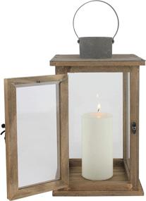 img 3 attached to 🏮 Large Brown Stonebriar Rustic Wooden Candle Lantern SB-5174B - 12.5 inches