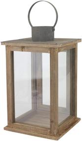 img 1 attached to 🏮 Large Brown Stonebriar Rustic Wooden Candle Lantern SB-5174B - 12.5 inches