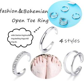 img 2 attached to 👣 Stylish LOYALLOOK Adjustable Anklets and Toe Rings for Fashionable Women! Explore Our Collection of Ankle Bracelets, Open Toe Rings, and Foot Jewelry for Beaches