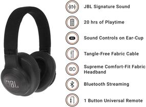 img 1 attached to Окунитесь в мир с JBL E55BT Over-Ear черными беспроводными наушниками.