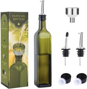 img 4 attached to 🍾 Aozita 17Oz Glass Olive Bottle: Preserving Freshness & Style in Every Sip