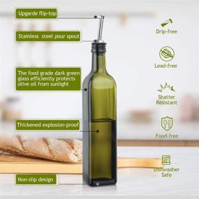 img 3 attached to 🍾 Aozita 17Oz Glass Olive Bottle: Preserving Freshness & Style in Every Sip