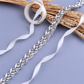 img 1 attached to ULAPAN Rhinestone Wedding Silver Bridesmaid Women's Accessories