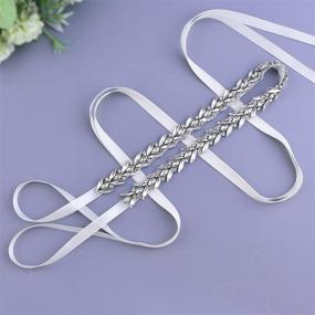 img 3 attached to ULAPAN Rhinestone Wedding Silver Bridesmaid Women's Accessories