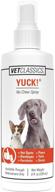 vet classics yuck! no-chew training spray – stop dog and cat chewing with water-based formula – protect surfaces, furniture, bandages, and pet sores – 8 oz. logo