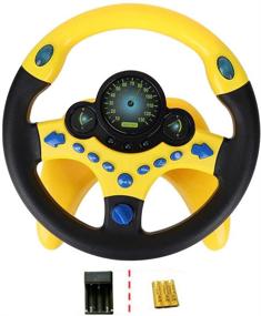img 4 attached to 🚗 Interactive Simulated Driving Controller: Portable Steering Wheel Toy with Music, Educational & Fun Copilot Toy for Children – Perfect Gift
