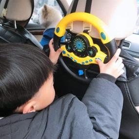 img 3 attached to 🚗 Interactive Simulated Driving Controller: Portable Steering Wheel Toy with Music, Educational & Fun Copilot Toy for Children – Perfect Gift