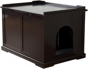 img 3 attached to 🏠 X-Large Wooden Pet House with Built-in Litter Box by TRIXIE Pet Products