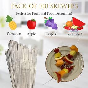 img 2 attached to 🍢 KP KOOL PRODUCTS Kebab Skewers - Reusable Party Skewers for Meat, Chicken, Fruits, and Shrimp - Grill BBQ Party Skewers - Pack of 100