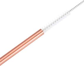 img 2 attached to 🥤 Copper Drinking Straws Gift Set - Authentic Handcrafted 8.5 inch Long Copper Straws for Moscow Mule Mug (Set of 4) with Cleaning Brush