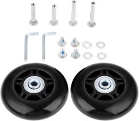 img 3 attached to 🧳 GSHFIGHTING Wear-Resistant Mute Luggage Suitcase Replacement Wheels: Enhance Your Travel Experience with Durable and Noiseless Rollers - 2 Wheels Sets Included!