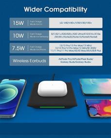 img 2 attached to NANAMI Upgraded Wireless Charger: Qi Certified 15W Fast Charging Pad for iPhone 13/12/Pro Max/Mini/SE 2/11/XS/XR/X/8/AirPods Pro and Samsung S20+/S10/S9/S8, Galaxy Note 20/10/9, LG V30/V40