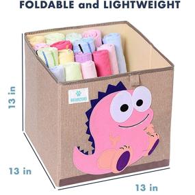 img 1 attached to BEARCUBS Storage Foldable Organizer Dinosaur