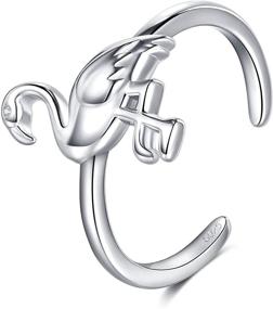 img 4 attached to Sterling Silver Flamingo Adjustable Second