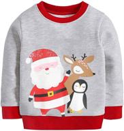 🎅 festive toddler reindeer pullover sweatshirt - boys' fashion hoodies & sweatshirts for christmas logo