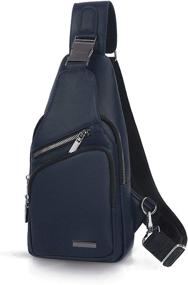 img 4 attached to Leathario Shoulder Crossbody Multipurpose Black 264 Outdoor Recreation in Camping & Hiking