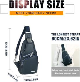img 3 attached to Leathario Shoulder Crossbody Multipurpose Black 264 Outdoor Recreation in Camping & Hiking