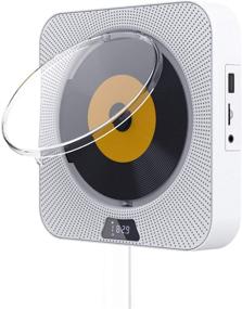 img 3 attached to 🔊 Улучшенный домашний аудио-опыт: Портативный CD-плеер с Bluetooth, настенный магнитофон – Пульт дистанционного управления, FM-радио, USB, AUX, ЖК-дисплей и многое другое!