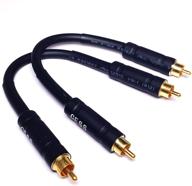 🔌 6-inch dual rca preamp jumper patch cable, 2 pack - cess-111-6i male to male logo