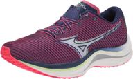 mizuno womens rebellion running pink indigo women's shoes logo