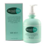 💧 dermol 500 moisturising lotion - ideal for dry itchy skin conditions &amp; as a soap substitute 500ml logo