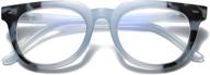 👓 blue light blocking bevi reading glasses | anti eye strain magnify glasses for men and women with spring hinge logo