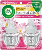 🌸 air wick white lilac scented oil - cherry, magnolia, jasmine, and apple notes, 0.67 oz (pack of 2) logo