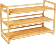 🎋 bamboo shoe organizer: honey-can-do sho-01599 - 3-tier shoe shelf for neat and tidy spaces логотип