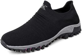 img 4 attached to TBBY Women's Slip-On Sock Sneakers: Non-Slip Breathe Running Shoes for Ladies - Lightweight, Comfortable, Casual, Athletic Footwear