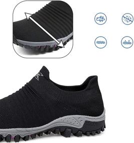 img 2 attached to TBBY Women's Slip-On Sock Sneakers: Non-Slip Breathe Running Shoes for Ladies - Lightweight, Comfortable, Casual, Athletic Footwear