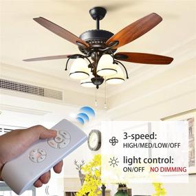 img 1 attached to VELLSS Ceiling Fan Remote Control Kit: Light, Speed 🔧 & Timing Replacement for Hampton Bay, Hunter and Harbor Breeze, WS-018ON